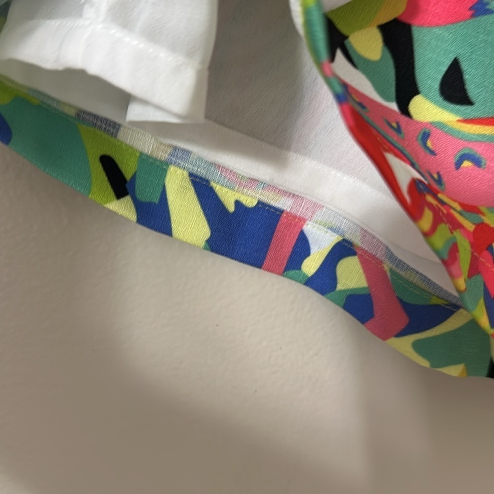 CROSBY by Mollie Burch Colorful Flamingo Print Shorts Sz Small Resortwear Preppy - Picture 6 of 8